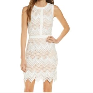 NWT Adelyn Rae White Crochet Dress Size Medium